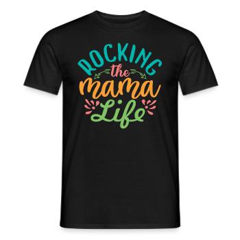 bercer la vie de maman 01 - T-shirt homme - noir - Devant - AI Model Male 178 light (178cm)