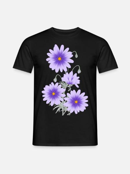Lilac Anemones - Men's T-Shirt - black
