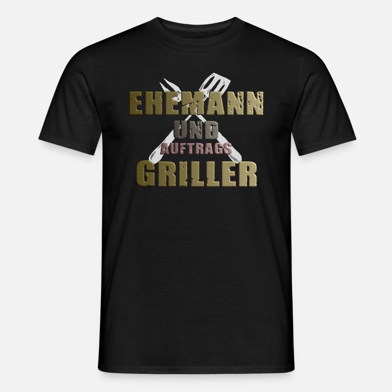 Grillshirt- Ehemann&Auftragsgriller Geschenk - Männer T-Shirt - Schwarz