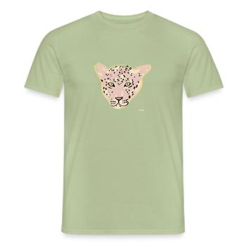 leopard - Men's T-Shirt - sage - Front - AI Model Male 178 light (178cm)
