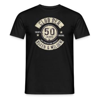 50. Geburtstag Herren Geschenk 50 Jahre Mann - Männer T-Shirt - Schwarz - Vorne - AI Model Male 178 light (178cm)