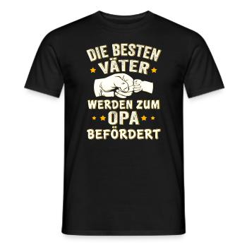 Die Besten Väter Werden Zum Opa Befördert - Männer T-Shirt - Schwarz - Vorne - AI Model Male 178 light (178cm)