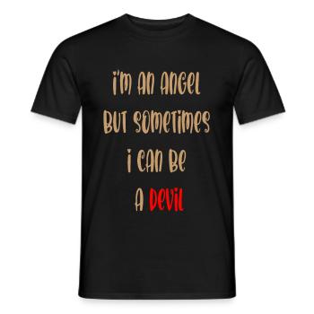Ange et démon - T-shirt homme - noir - Devant - AI Model Male 178 light (178cm)