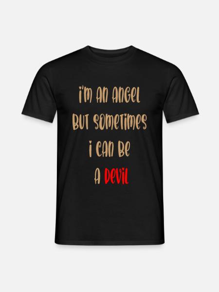 Engel und Dämon - Männer T-Shirt - Schwarz