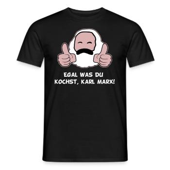 Ironisches egal was du kochst Karl Marx Motiv - Männer T-Shirt - Schwarz - Vorne - AI Model Male 178 light (178cm)