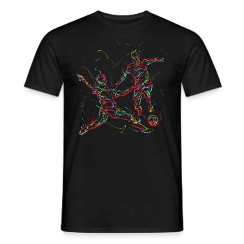 Abstract Art Soccer Goalkeeper Lover - Men's T-Shirt - black - Front - AI Model Male 178 light (178cm)
