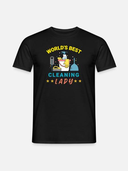 Putzfrau Raumpflegerin Putzhilfe Damen Geschenk - Männer T-Shirt - Schwarz