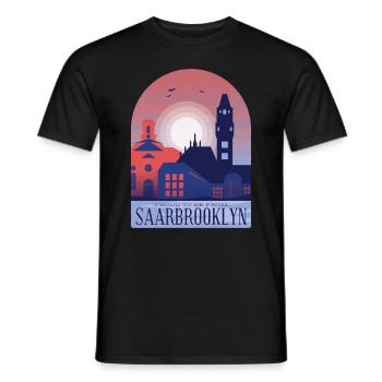 Saarbrücken ich bin Stolz auf meine Stadt - Männer T-Shirt - Schwarz - Vorne - AI Model Male 178 light (178cm)