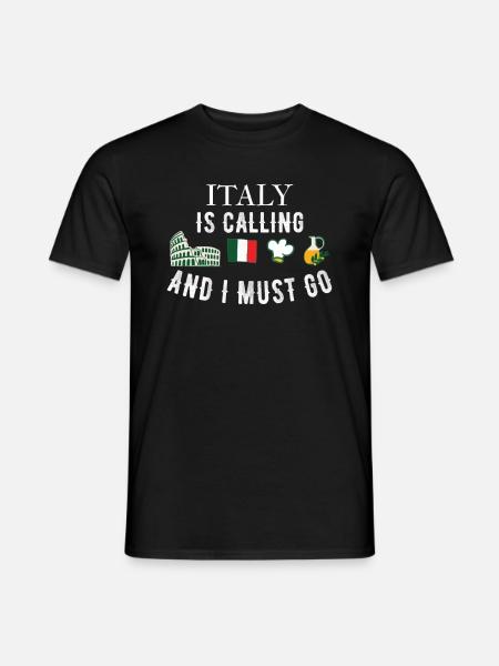 Italie italienne italienne femme cadeau de vacances de Rome - T-shirt homme - noir