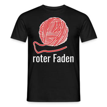 Roter Faden - Männer T-Shirt - Schwarz - Vorne - AI Model Male 178 light (178cm)