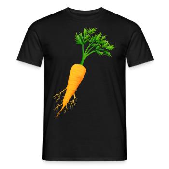 Carrot - Vegetable - Vegan - Men's T-Shirt - black - Front - AI Model Male 178 light (178cm)