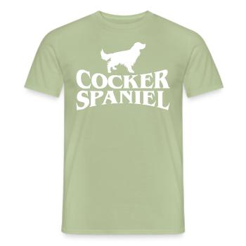 Cocker Spaniel - T-shirt homme - vert sauge - Devant - AI Model Male 178 light (178cm)