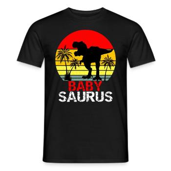 Babysaurus T Rex Dinosaurier - Männer T-Shirt - Schwarz - Vorne - AI Model Male 178 light (178cm)