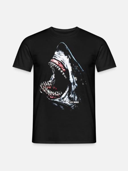 T-Rex World Dinosaurier Hai - Männer T-Shirt - Schwarz