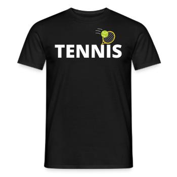 tennis / tennis / tennis players / tennis games - Men's T-Shirt - black - Front - AI Model Male 178 light (178cm)