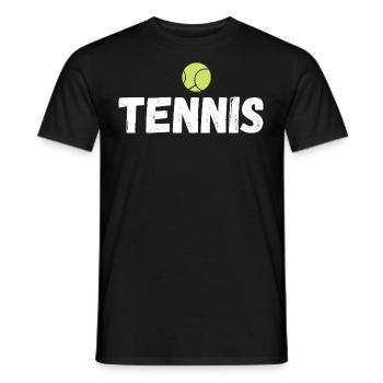 tennis / tennis / tennis players / tennis games - Men's T-Shirt - black - Front - AI Model Male 178 light (178cm)