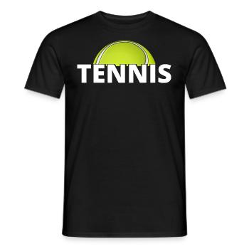 tennis / tennis / tennis players / tennis games - Men's T-Shirt - black - Front - AI Model Male 178 light (178cm)