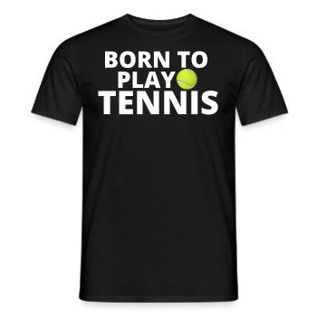 tennis / tennis / tennis players / tennis games - Men's T-Shirt - black - Front - AI Model Male 178 light (178cm)