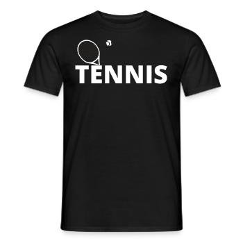 tennis / tennis / tennis players / tennis games - Men's T-Shirt - black - Front - AI Model Male 178 light (178cm)