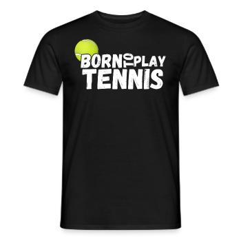 tennis / tennis / tennis players / tennis games - Men's T-Shirt - black - Front - AI Model Male 178 light (178cm)