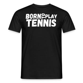 tennis / tennis / tennis players / tennis games - Men's T-Shirt - black - Front - AI Model Male 178 light (178cm)