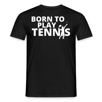 tennis / tennis / tennis players / tennis games - Men's T-Shirt - black - Front - AI Model Male 178 light (178cm)
