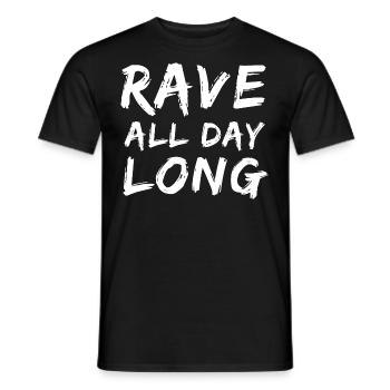 Raver / Rave / Gabber / Speedcore Raver Uptempo - T-shirt homme - noir - Devant - AI Model Male 178 light (178cm)
