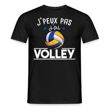 Volley Volleyball Volleyeur volleyeuse sport - T-shirt homme - noir - Devant - AI Model Male 178 light (178cm)