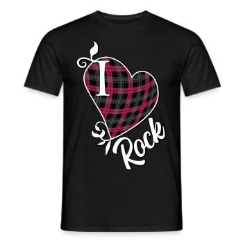 J’adore le rock - T-shirt homme - noir - Devant - AI Model Male 178 light (178cm)