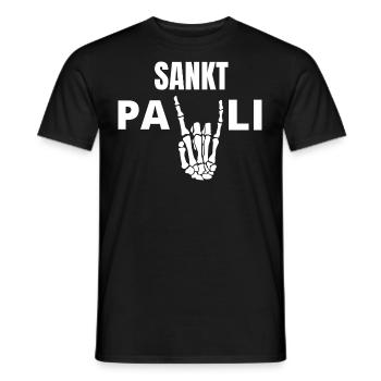 St Pauli. Éventail St pauli Éventail Paulianer Hamburger - T-shirt homme - noir - Devant - AI Model Male 178 light (178cm)