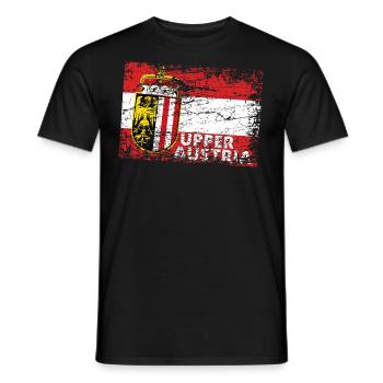 Oberösterreich - Österreich Upper Austria / Linz - Men's T-Shirt - black - Front - AI Model Male 178 light (178cm)