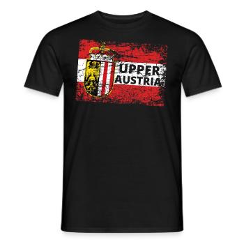 Oberösterreich - Österreich Upper Austria / Linz - Men's T-Shirt - black - Front - AI Model Male 178 light (178cm)