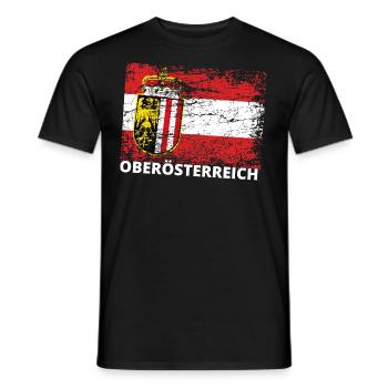 Oberösterreich - Österreich Upper Austria / Linz - Men's T-Shirt - black - Front - AI Model Male 178 light (178cm)