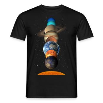 Solar system - Men's T-Shirt - black - Front - AI Model Male 178 light (178cm)