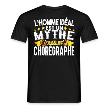 Chorégraphe Homme Chorégraphie Danseur Danser - T-shirt homme - noir - Devant - AI Model Male 178 light (178cm)