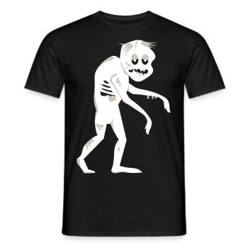 white, limping zombie t shirt - Men's T-Shirt - black - Front - AI Model Male 178 light (178cm)