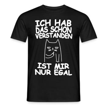 Ich Hab das schon verstanden ist mir nur Egal - Männer T-Shirt - Schwarz - Vorne - AI Model Male 178 light (178cm)