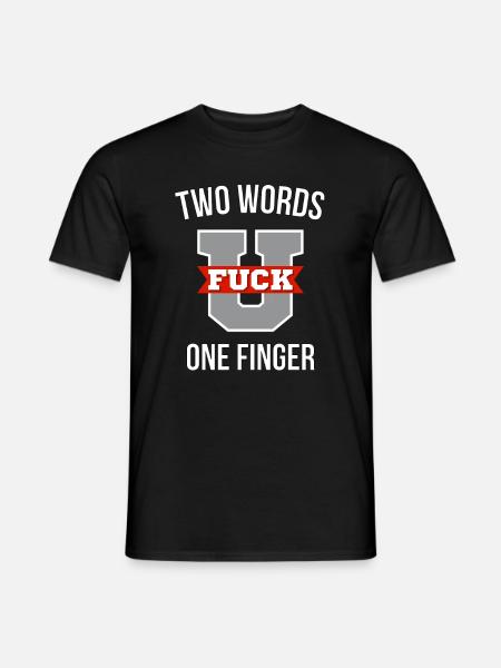 Due parole un dito - tieni i tuoi jack! - T-shirt uomo - nero
