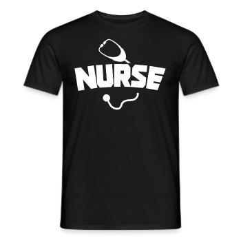 I am a Nurse - Nurse Gift - Men's T-Shirt - black - Front - AI Model Male 178 light (178cm)