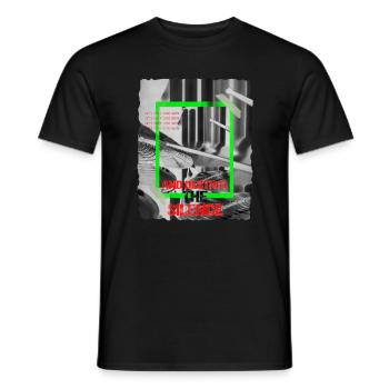 Schlagzeug Design im grunge Punk Look Schlagzeuger - Männer T-Shirt - Schwarz - Vorne - AI Model Male 178 light (178cm)