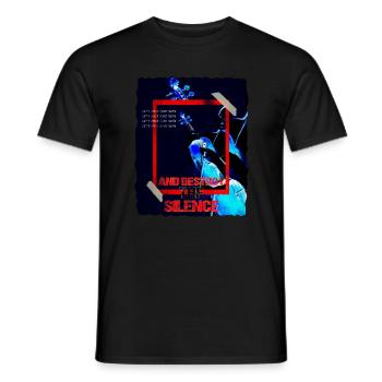 Geige Design im grunge Punk Look Geigenspieler - Männer T-Shirt - Schwarz - Vorne - AI Model Male 178 light (178cm)