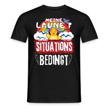 miese Laune Choleriker und Stimmungsschwankungen - Männer T-Shirt - Schwarz - Vorne - AI Model Male 178 light (178cm)