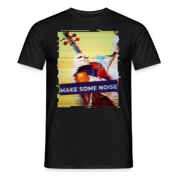 Geige Design im grunge Punk Look Geigenspieler - Männer T-Shirt - Schwarz - Vorne - AI Model Male 178 light (178cm)