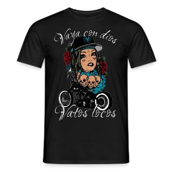 Vaya con dios vatos locos - Männer T-Shirt - Schwarz - Vorne - AI Model Male 178 light (178cm)