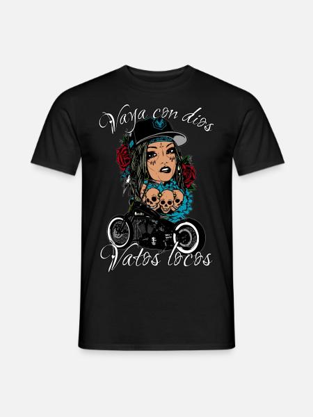Vaya con dios vatos locos - Männer T-Shirt - Schwarz