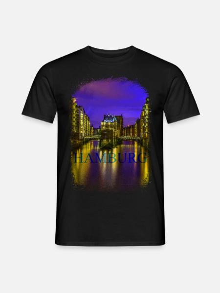 Port of Hamburg - Men's T-Shirt - black