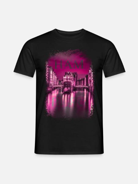 Hamburger Kiez Rotlichtviertel Reeperbahn - Männer T-Shirt - Schwarz