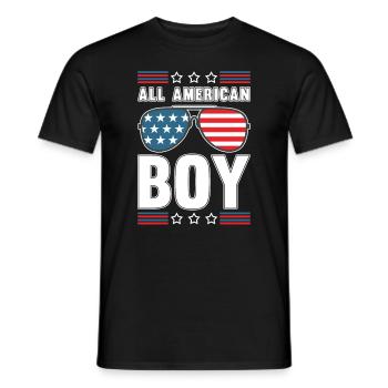 All American Boy American Parade on July 4 - Men's T-Shirt - black - Front - AI Model Male 178 light (178cm)