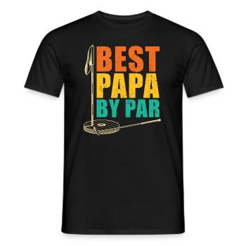 Best Dad by Par for Golfers - Men's T-Shirt - black - Front - AI Model Male 178 light (178cm)