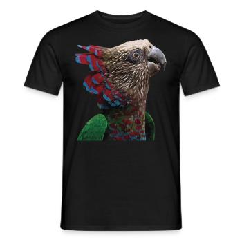 Der Cacique-Papagei - Männer T-Shirt - Schwarz - Vorne - AI Model Male 178 light (178cm)